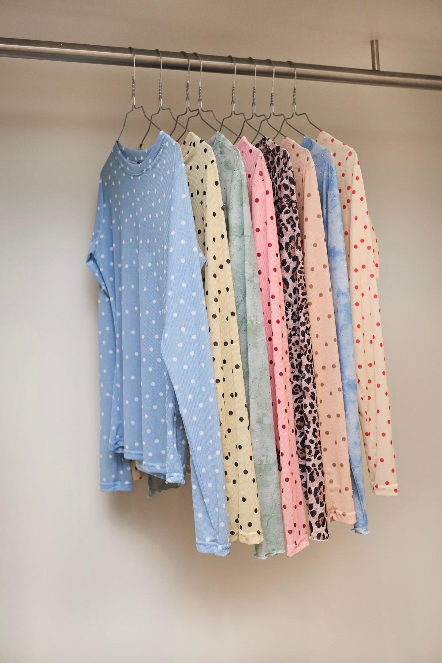 Annie Mesh Blouse | Yellow Polka Dot | Top by Black Colour