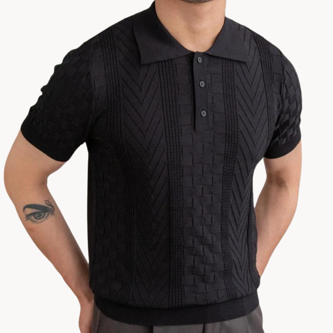 Polo - Texturovaná Jacquardová Tkanina