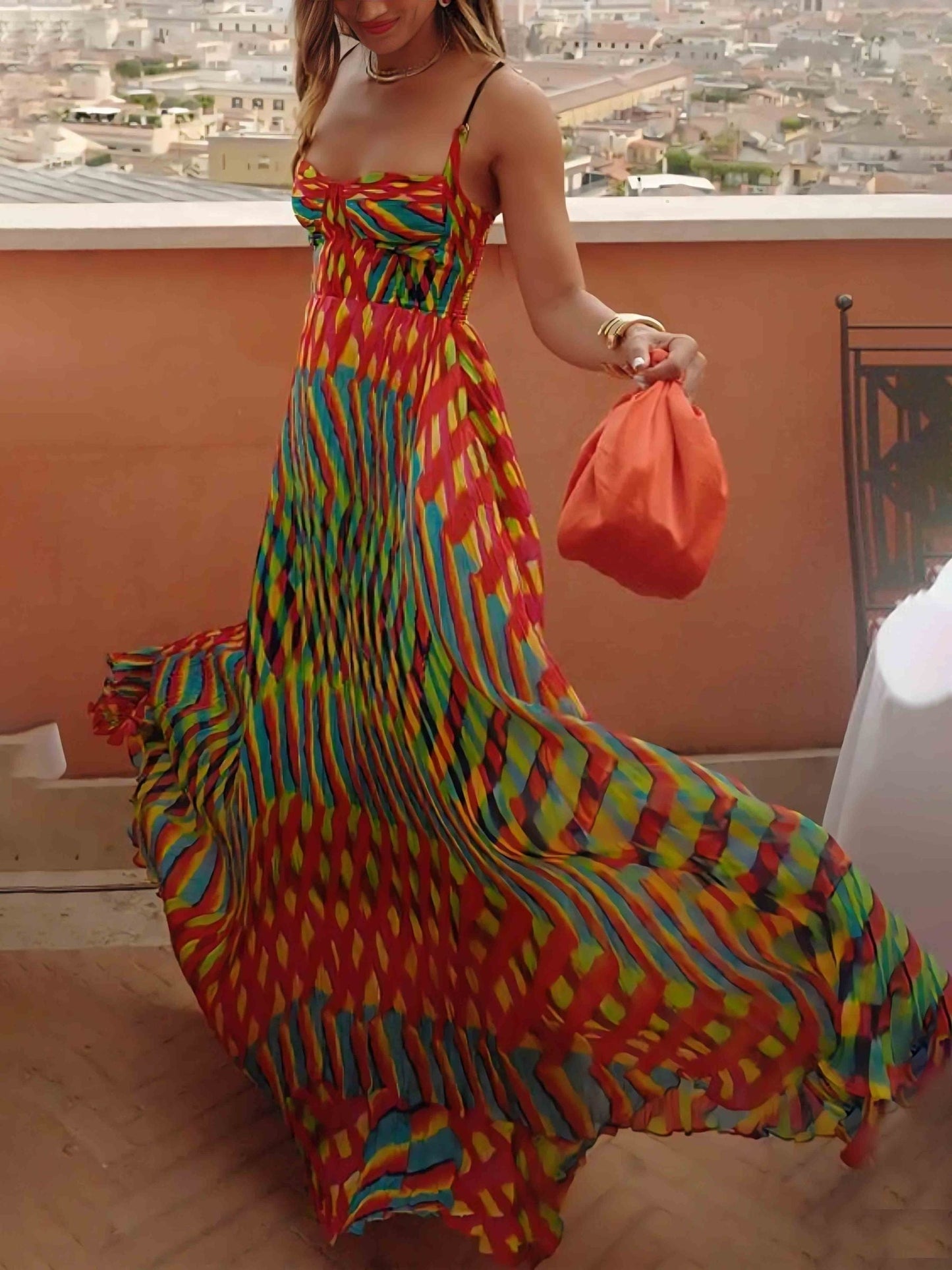 Aria - Maxi Dress with Abstract Print