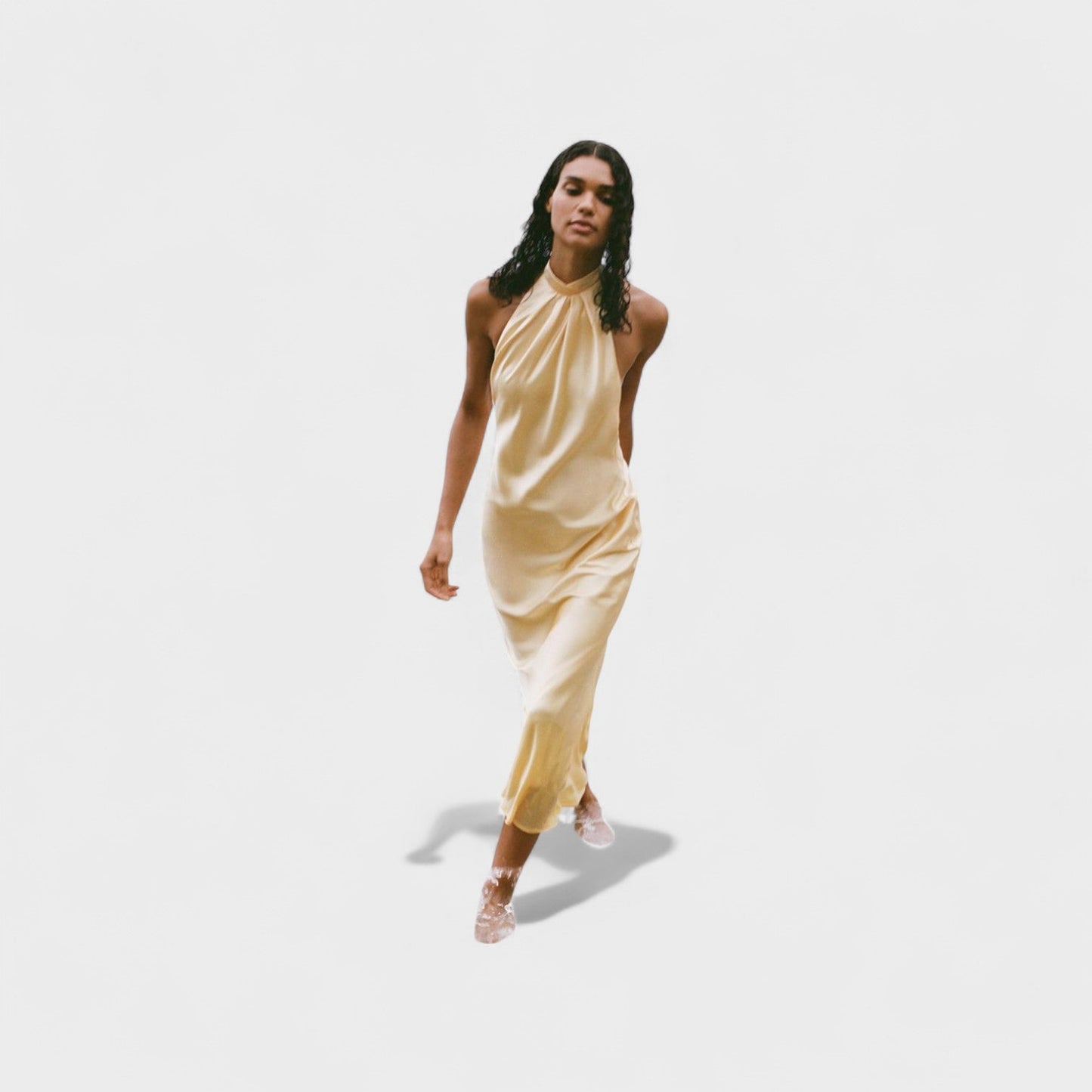 Gala - Satynowa Sukienka Halter