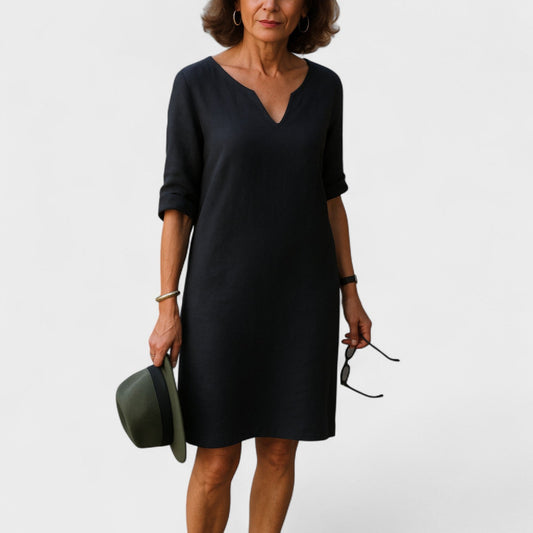 Clara - Sukienka Elegancka w Prostej Formie