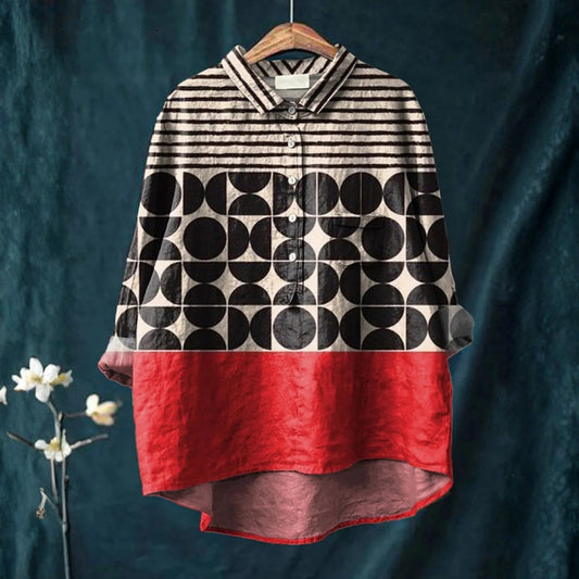Fernanda - Casual Shirt with Geometric Print