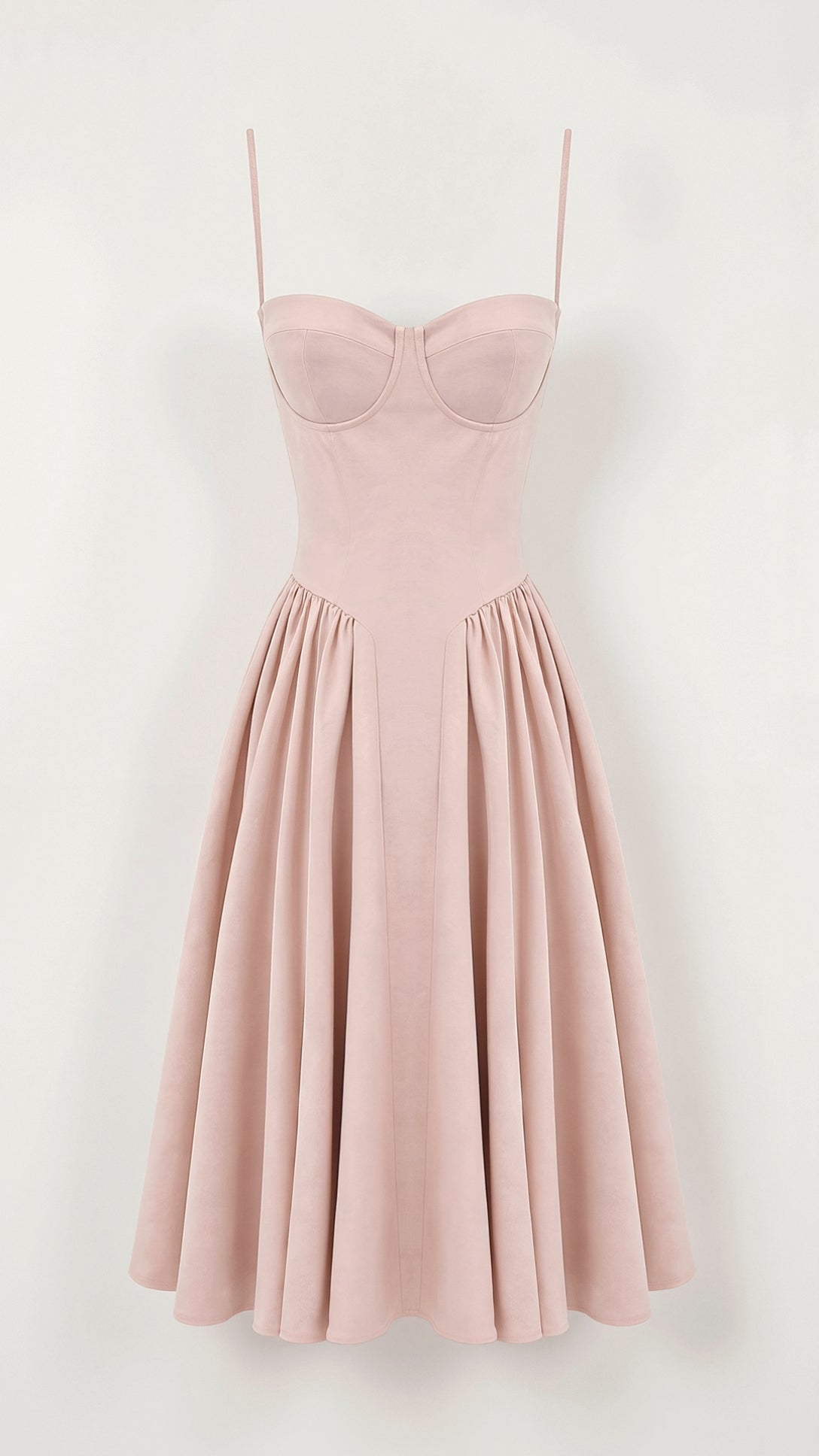 Odete - Midi Dress with Structured Corset