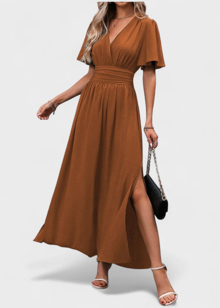 Eterna - Czarna Elegancka Sukienka Maxi
