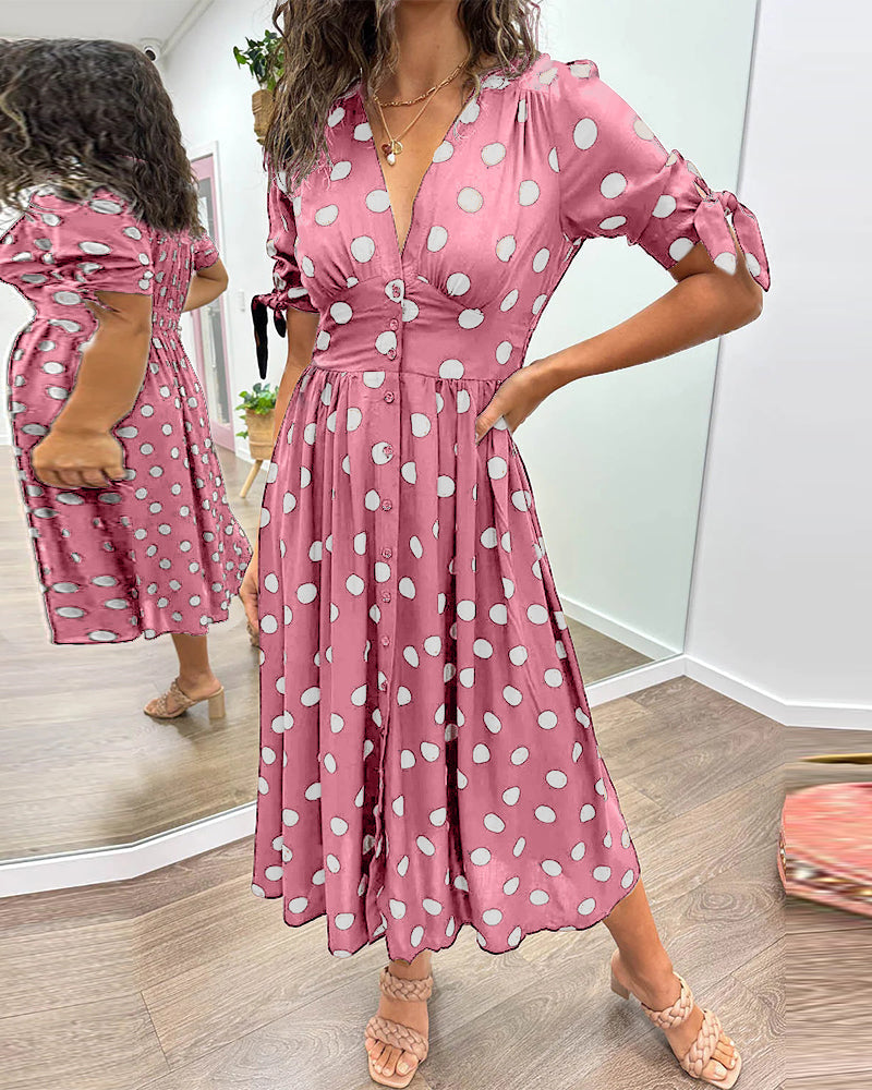 Mónica - Stylové Puntíkované Šaty