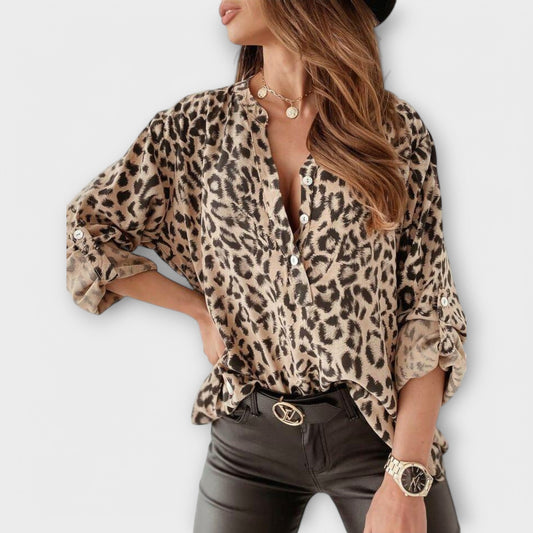 Iara - Moderní blůza s leopardím vzorem