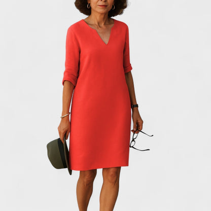 Clara - Sukienka Elegancka w Prostej Formie