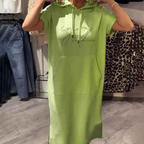 Sásquia - Stylowa Casualna Sukienka z Kapturem
