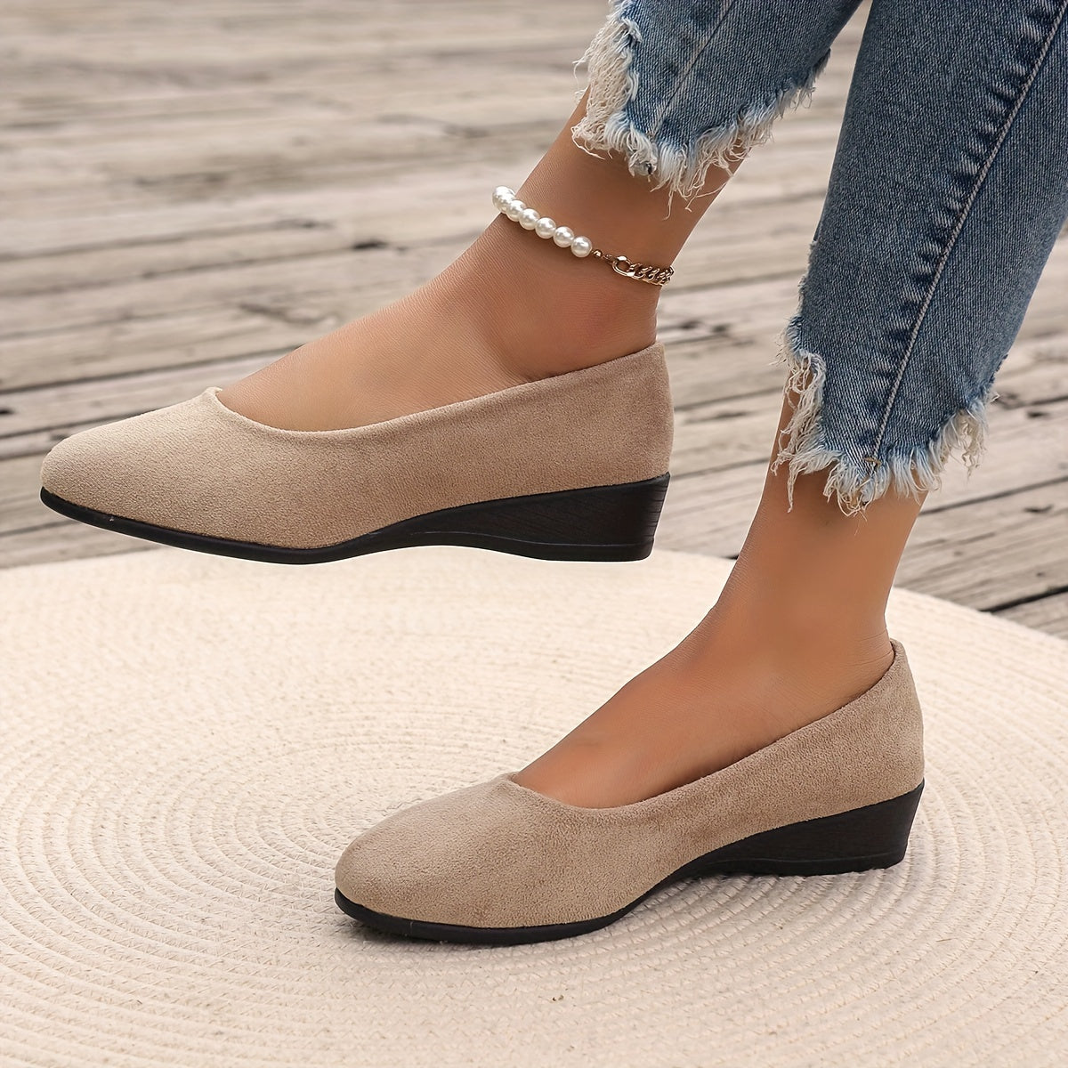 Éliane - Pohodlné baleríny s wedges