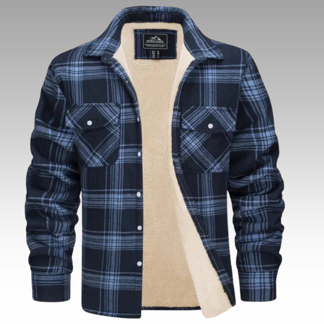 Tiago - Fleece Trucker Jacket with Stripes