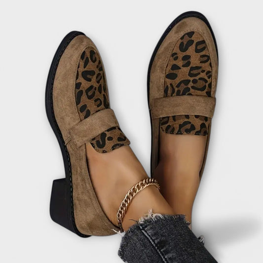 Stylové dámské boty s leopardím potiskem