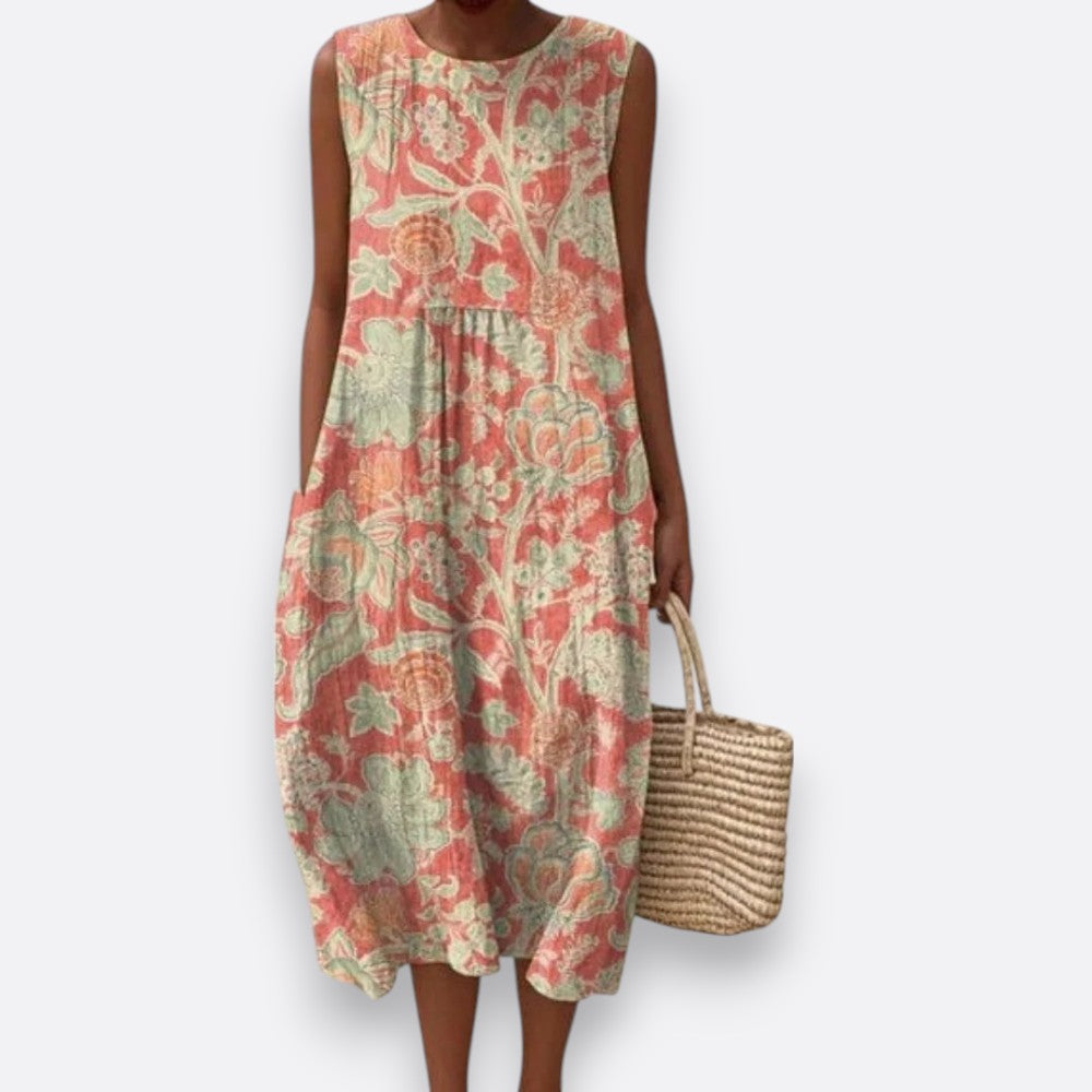 Elis - Vintage Dress with Floral Pattern