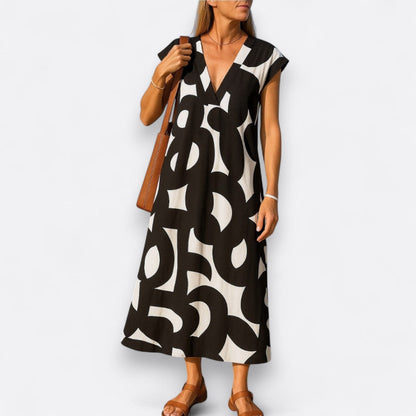 Magda - Lehké šaty s V-výstřihem