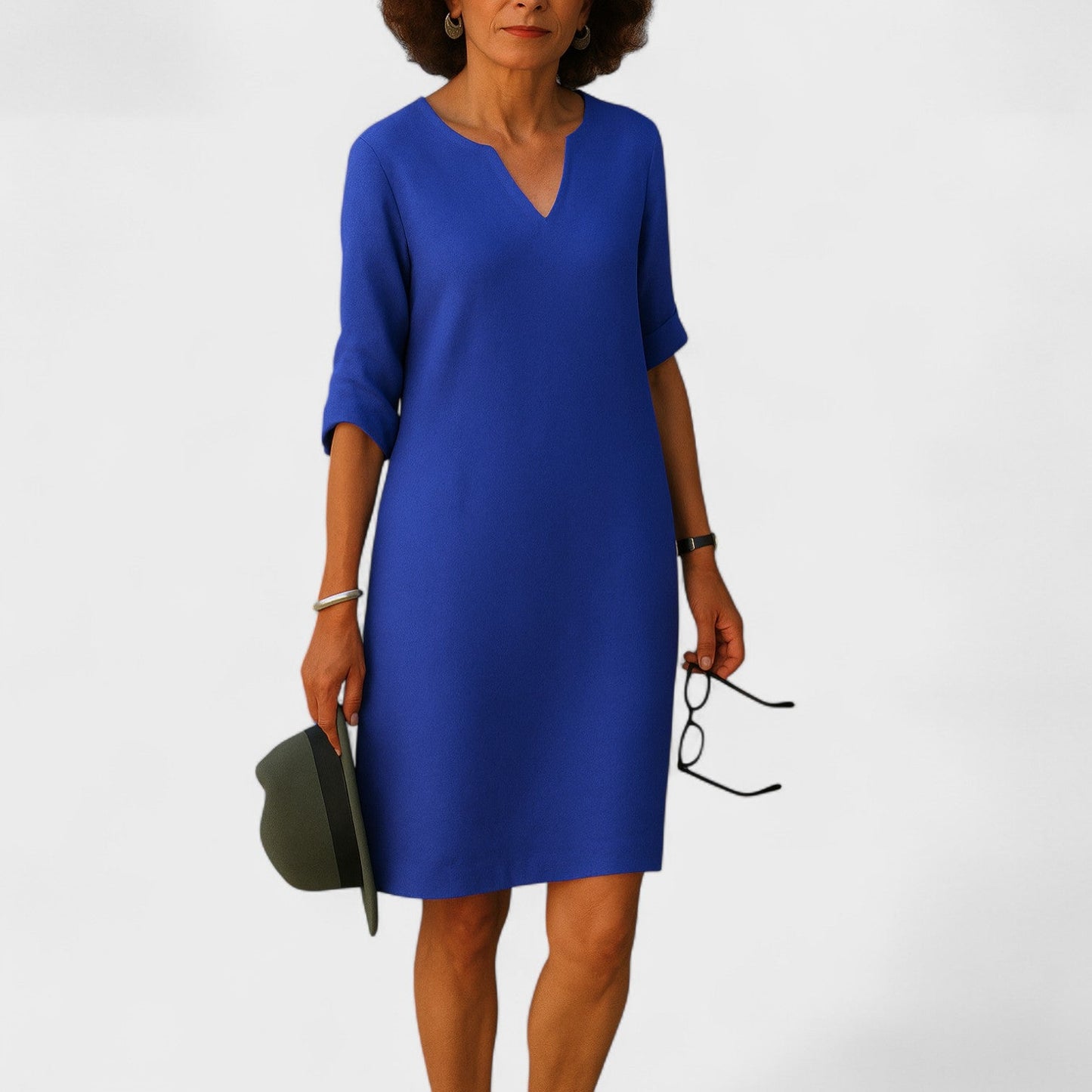 Clara - Sukienka Elegancka w Prostej Formie