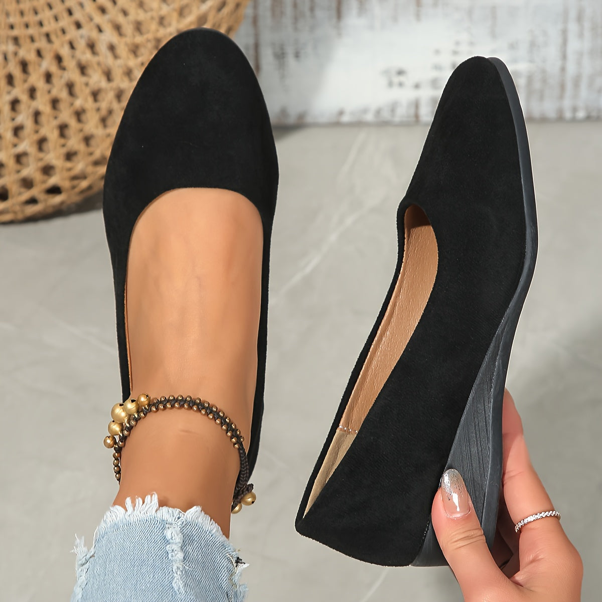 Éliane - Pohodlné baleríny s wedges
