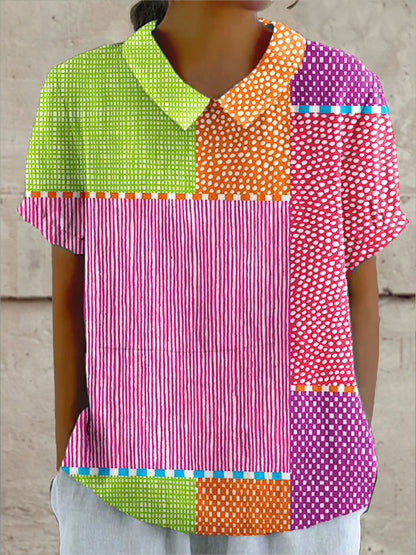 Zara - Patchwork Barevná Košile