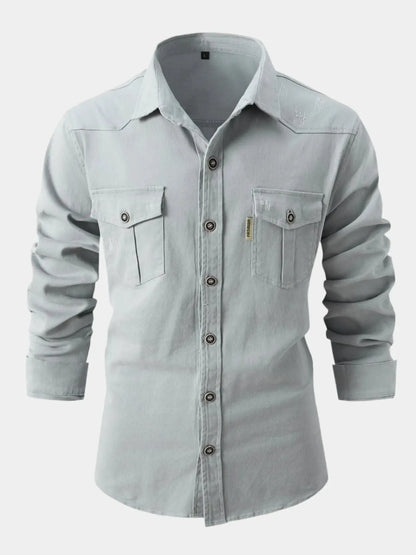 Denimová košile s knoflíky