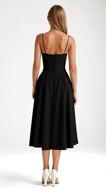 Odete - Midi Dress with Structured Corset