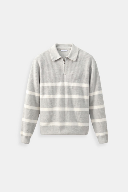 Constantino - Pruhovaný svetr s polo zipem