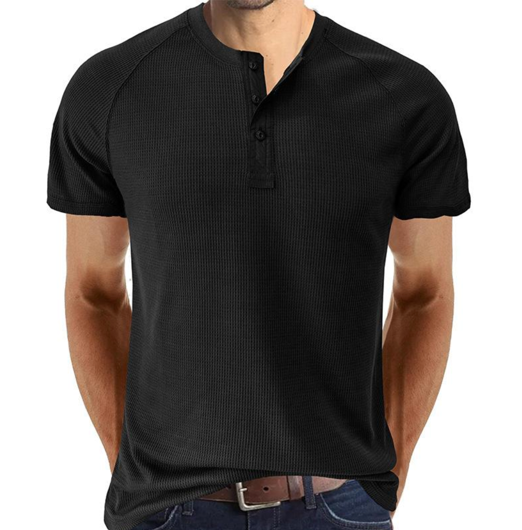 Henley Shirt with Front Button