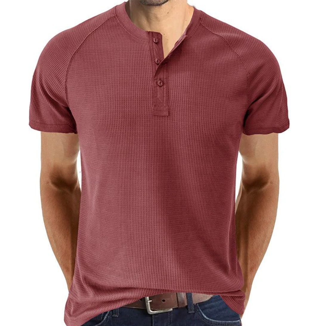 Henley Shirt with Front Button