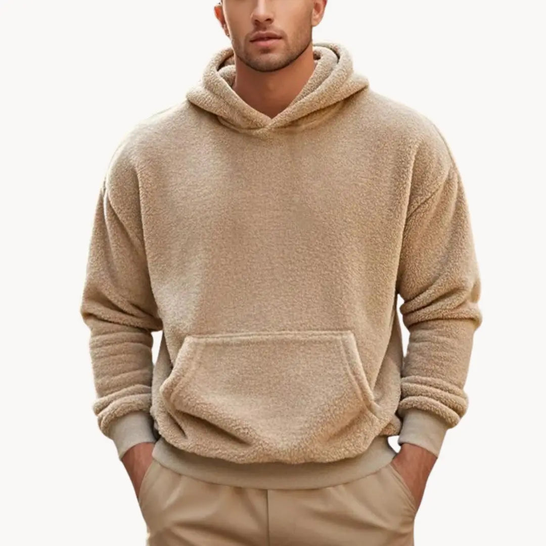 Fleece Mikina s Kapucí - Směsový Materiál