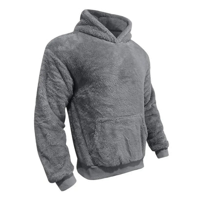 Fleece Mikina s Kapucí - Směsový Materiál