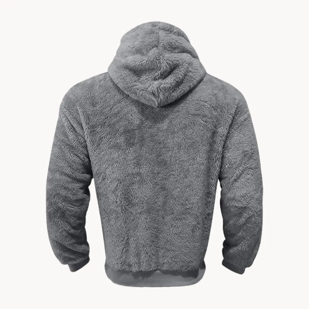Fleece Mikina s Kapucí - Směsový Materiál