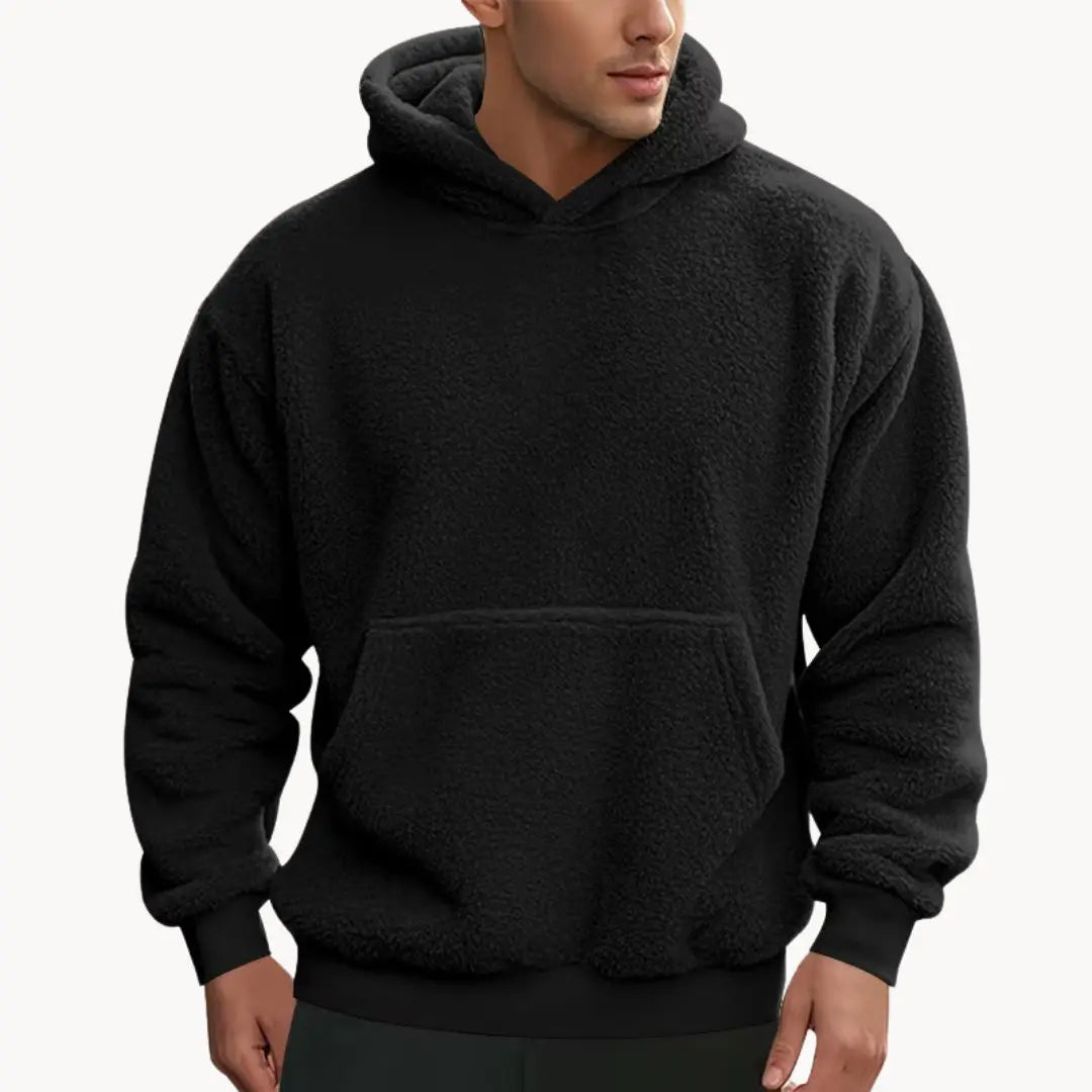 Fleece Mikina s Kapucí - Směsový Materiál