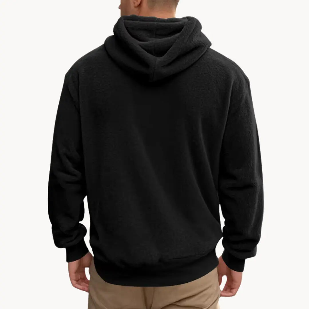 Fleece Mikina s Kapucí - Směsový Materiál