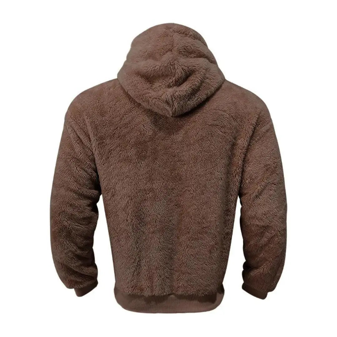 Fleece Mikina s Kapucí - Směsový Materiál