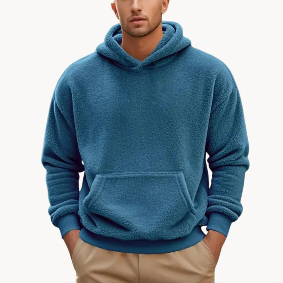 Fleece Mikina s Kapucí - Směsový Materiál