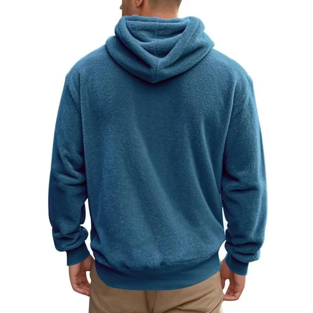 Fleece Mikina s Kapucí - Směsový Materiál