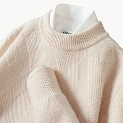 Valentino - Sweter z dzianiny w żakardowy wzór