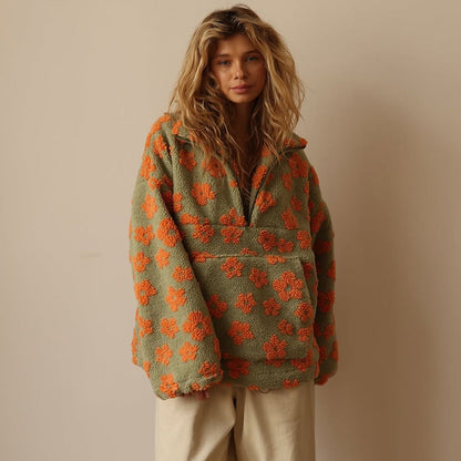 Daisy - Kwiatowa Polarowa Koszula Nocna
