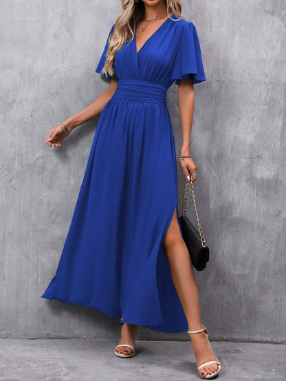 Eterna - Czarna Elegancka Sukienka Maxi