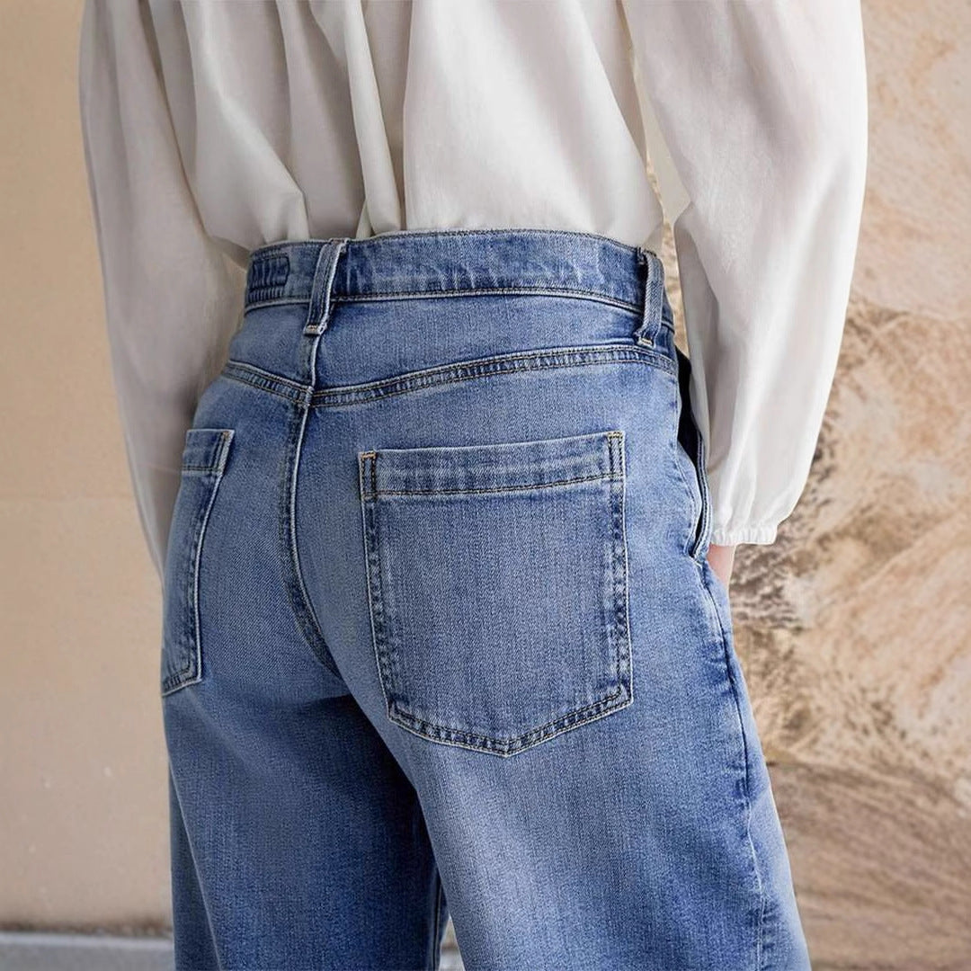 TEREZA. Široké džíny s vysokým pasem | Světle modré | Wide Leg