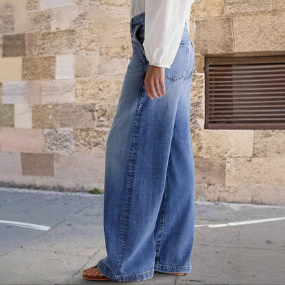 TEREZA. Široké džíny s vysokým pasem | Světle modré | Wide Leg