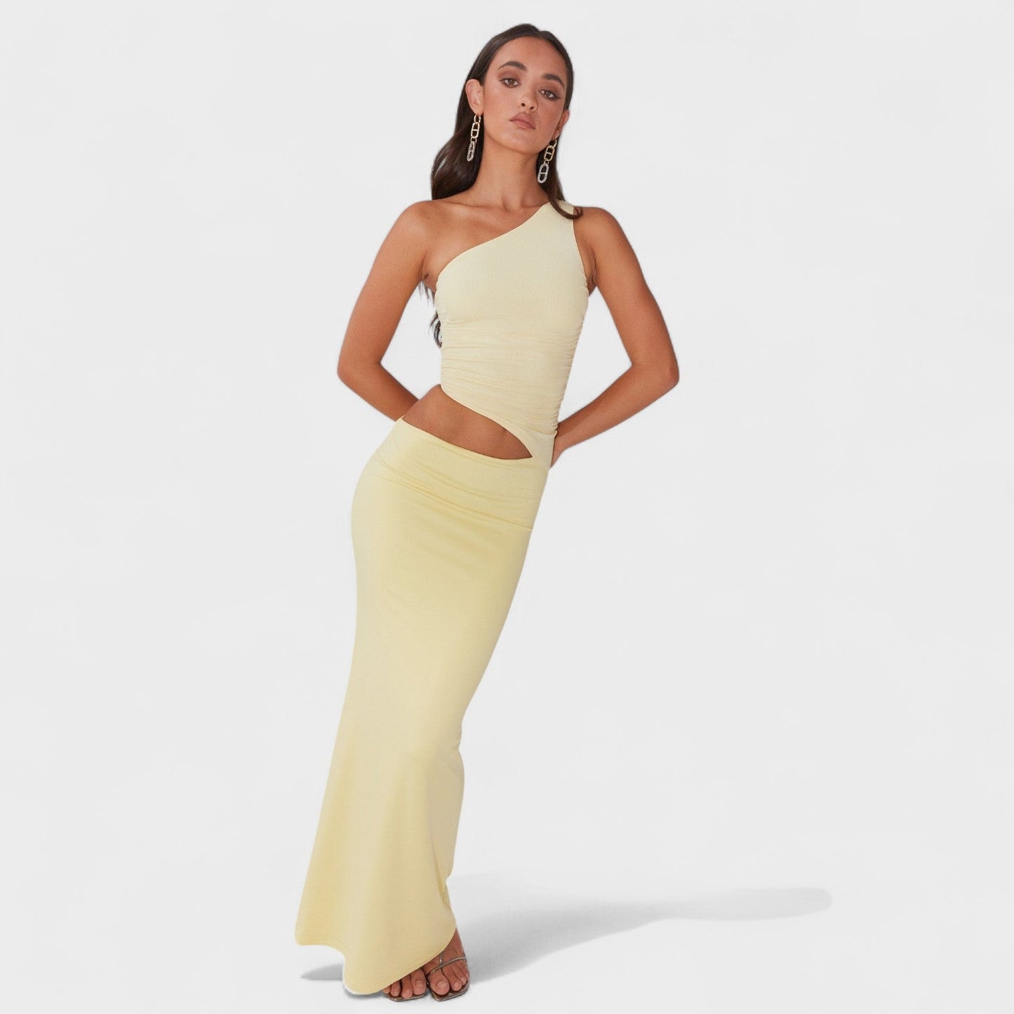 Serenela - Asymmetrical Elegant Maxi Dress