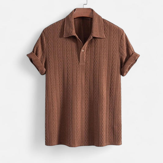 Jacquard Knit Polo Shirt - Gola Style