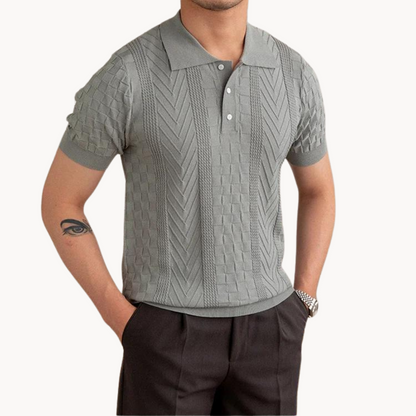 Polo - Texturovaná Jacquardová Tkanina