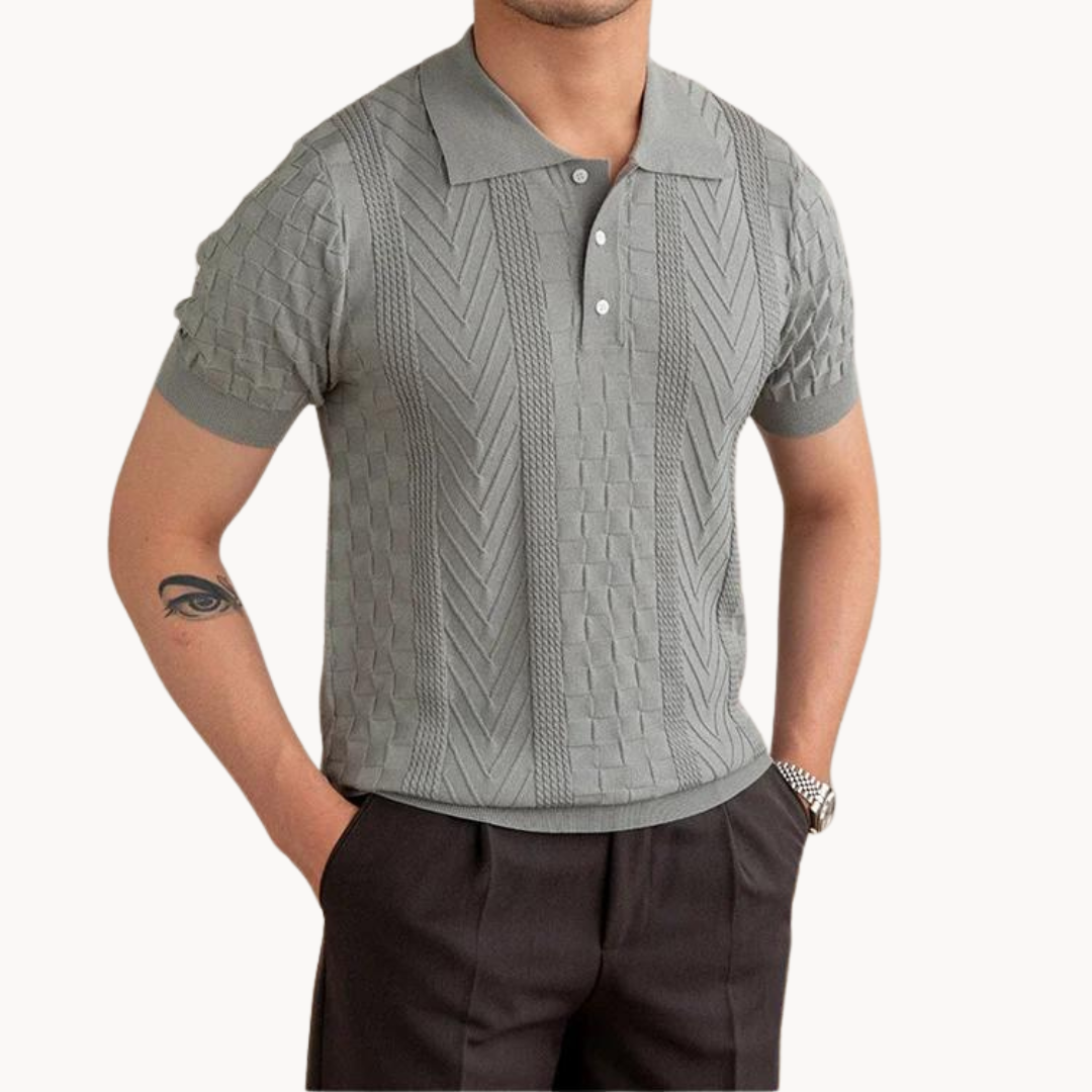 Jacquard Textured Polo