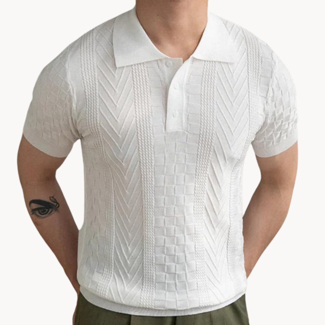 Jacquard Textured Polo