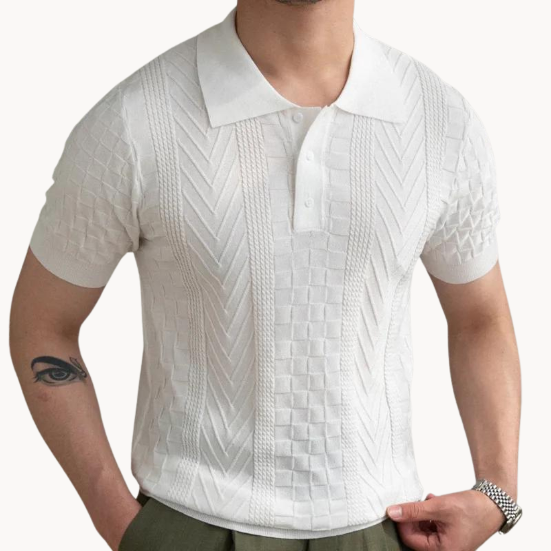 Jacquard Textured Polo