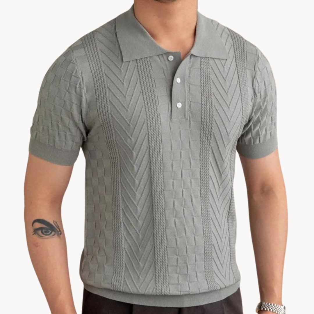Polo - Texturovaná Jacquardová Tkanina