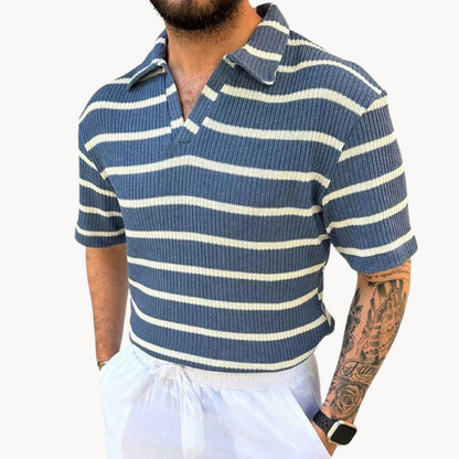 Prodyšné polo tričko s Johnny límcem