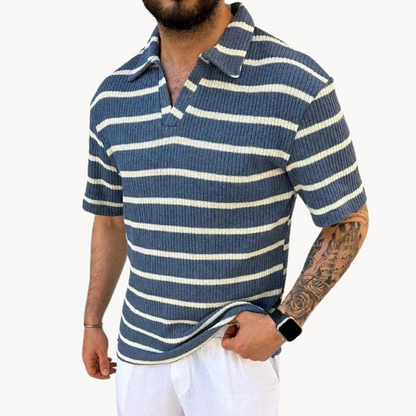 Prodyšné polo tričko s Johnny límcem