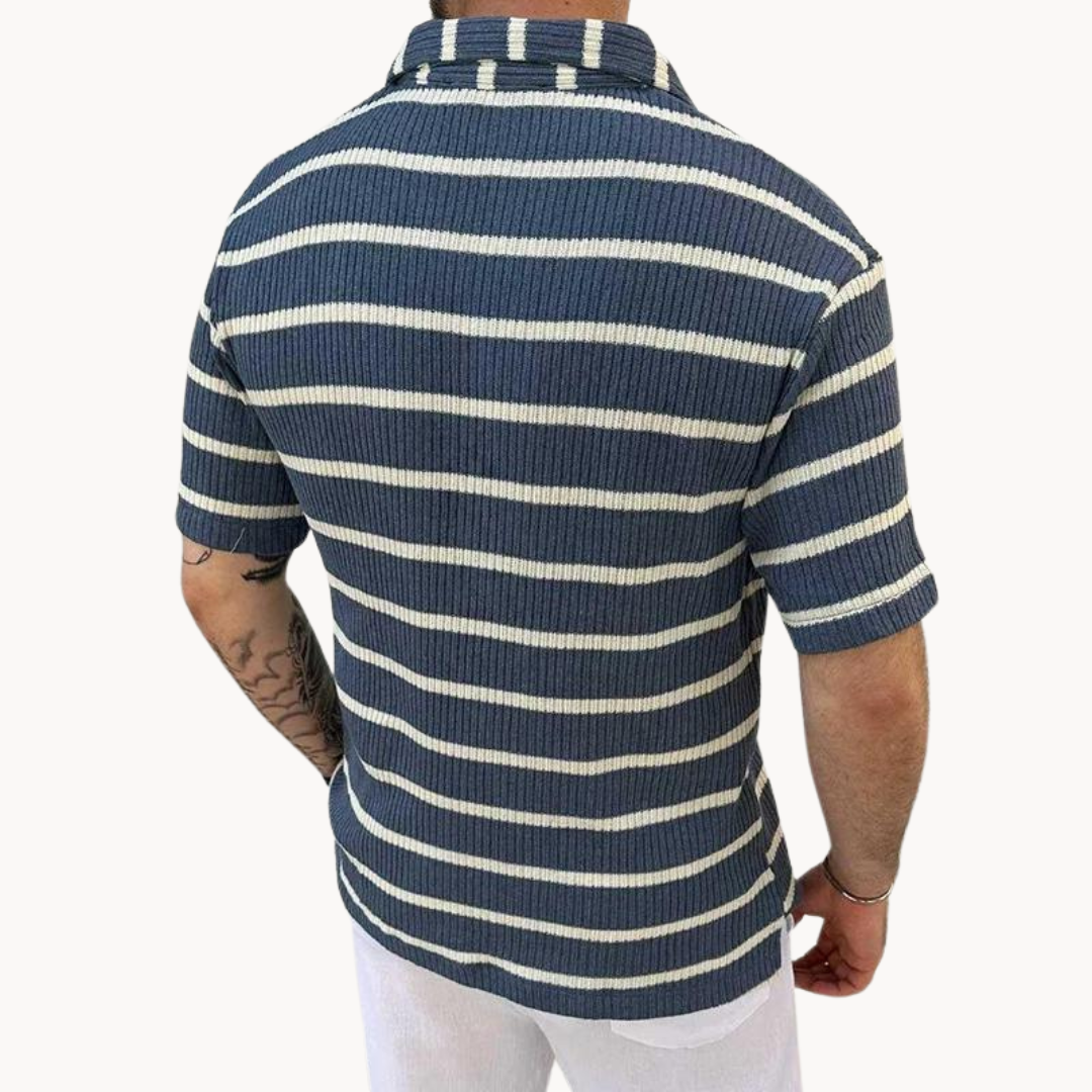 Prodyšné polo tričko s Johnny límcem