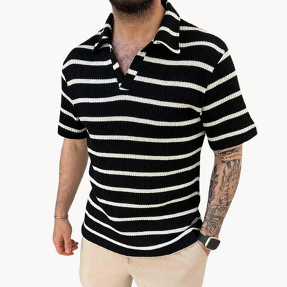 Prodyšné polo tričko s Johnny límcem