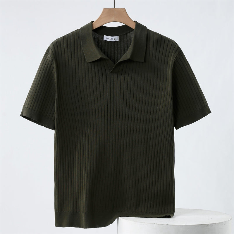 Elastanový pletený polo tričko